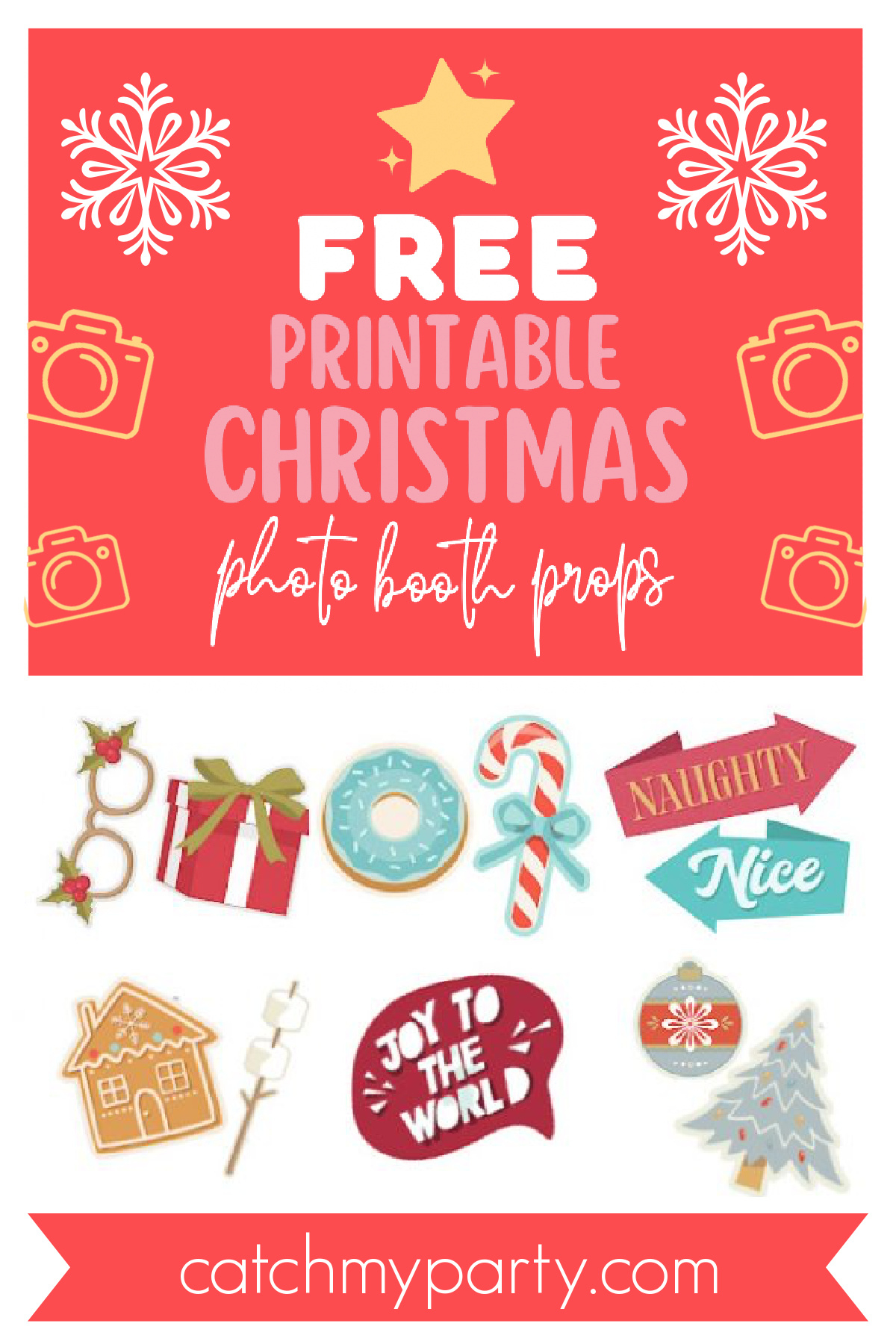 Download All Our 65 Fun Free Printable Christmas Photo Booth Props within Christmas Printable Photo Booth Props