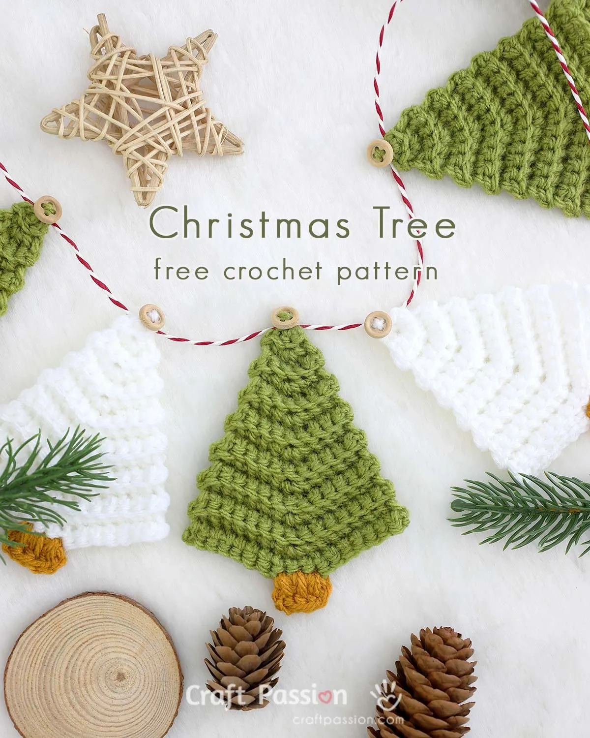 Easy Crochet Christmas Tree - Free Pattern • Craft Passion within Free Printable Christmas Crochet Patterns