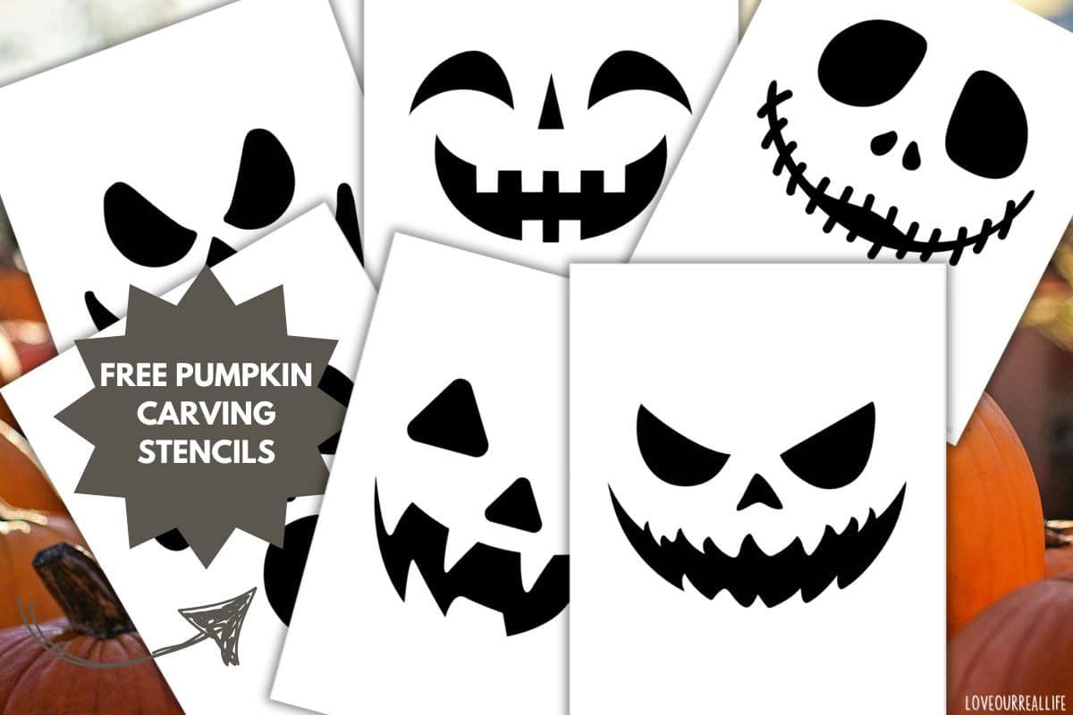 Easy Pumpkin Carving Stencils: Free Jack-O&amp;#039;-Lantern Faces To in Jack O Lantern Template Free Printable