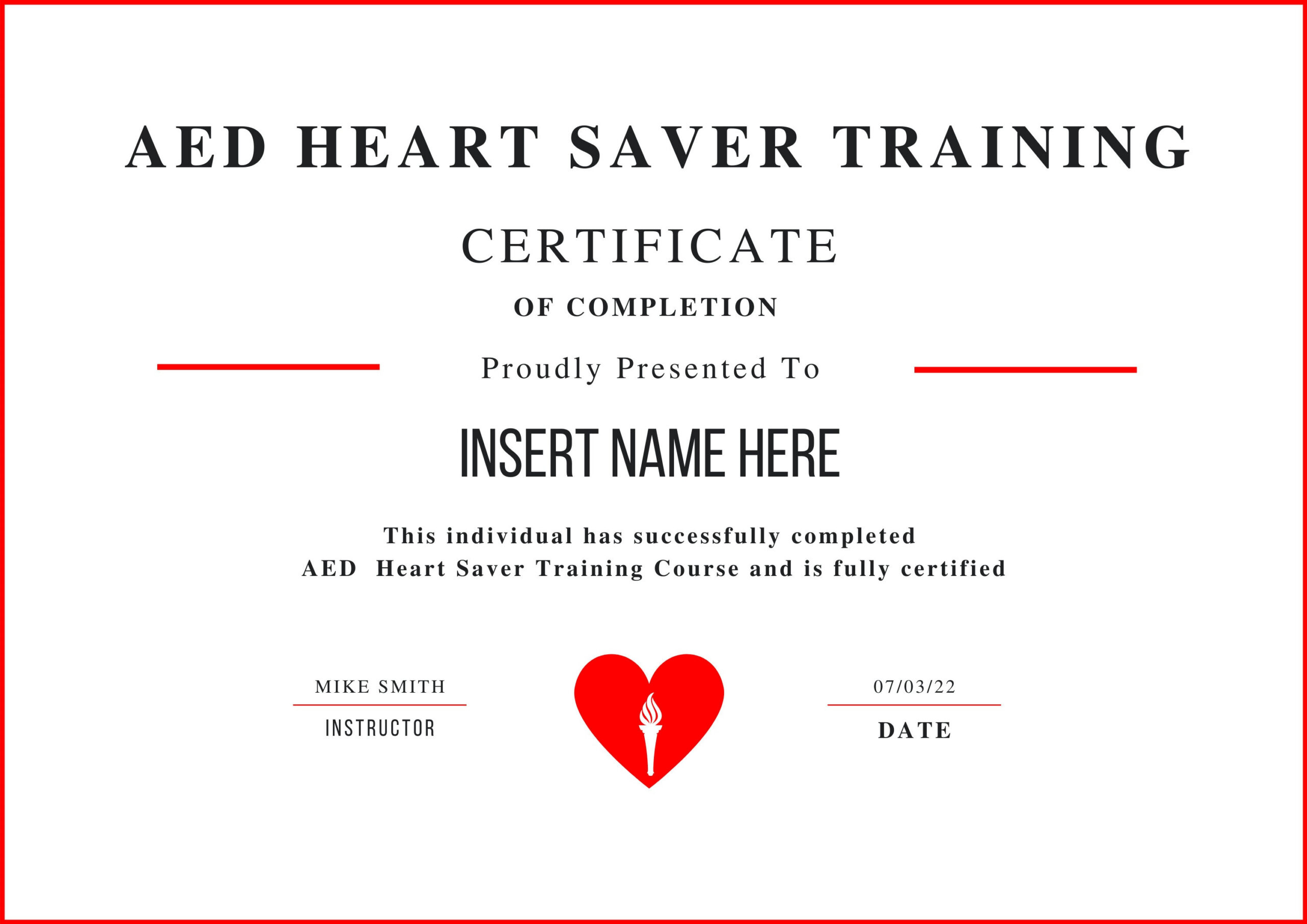 Editable Cpr First Aid Certificate Template: Instant Download with Printable Cpr First Aid Certification Card