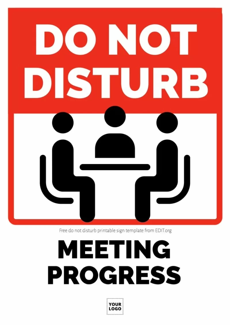 Editable Do Not Disturb Sign Templates throughout Do Not Disturb Signs Printable