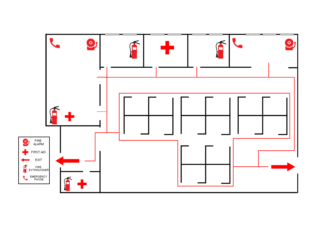 Emergency Evacuation Plan Template | Mydraw with Free Printable Fire Escape Plan Template