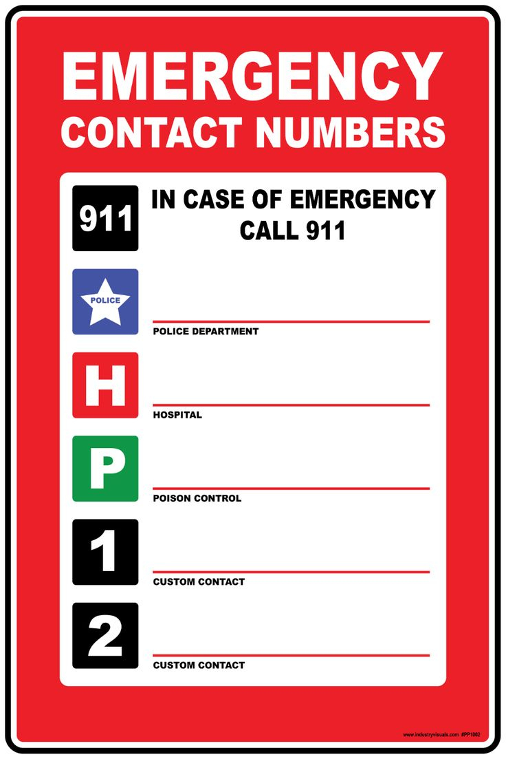 Emergency Phone Number Poster inside Printable Emergency Phone Number List