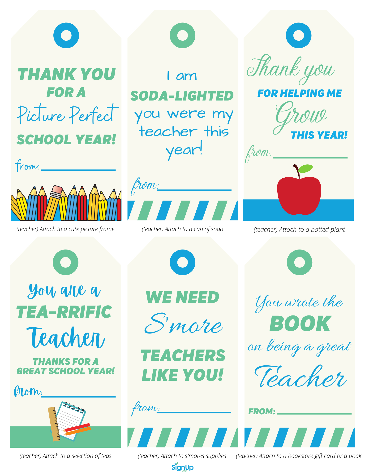 End Of Year Printable Thank You Notes | Signup for Printable Teacher Thank You Card