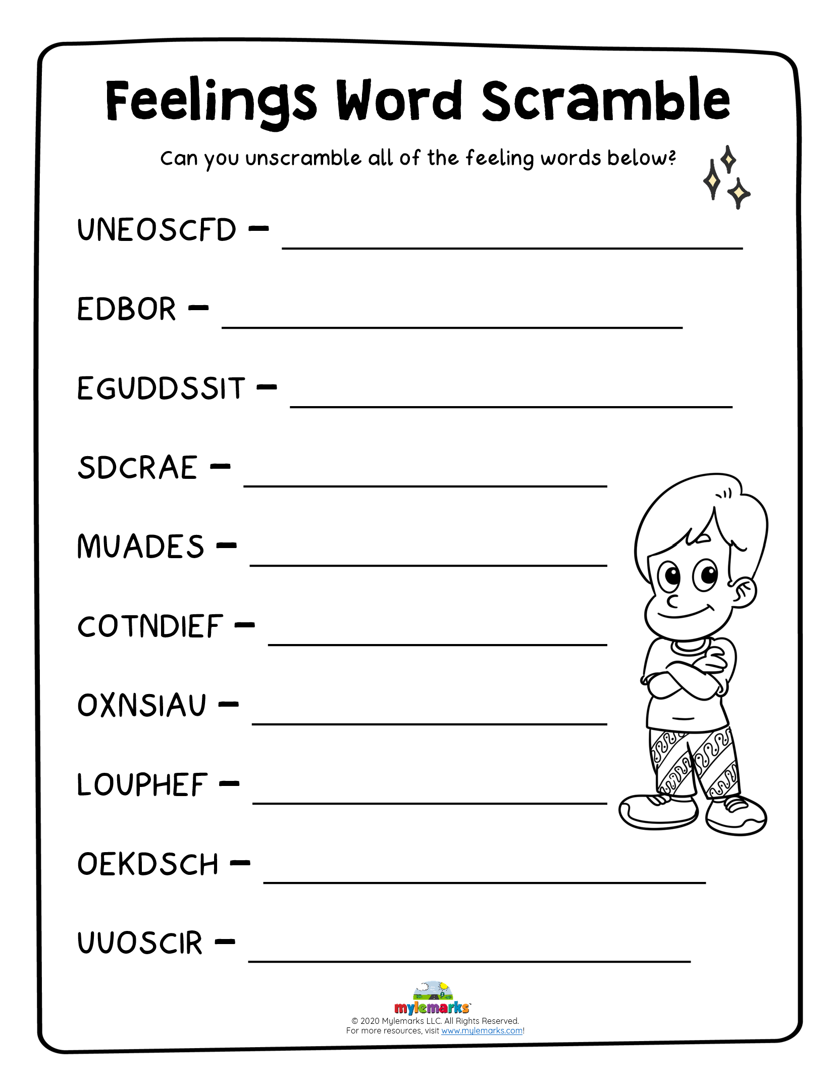 Feelings Activity Pack (Printable) within Free Printable Feelings Worksheets