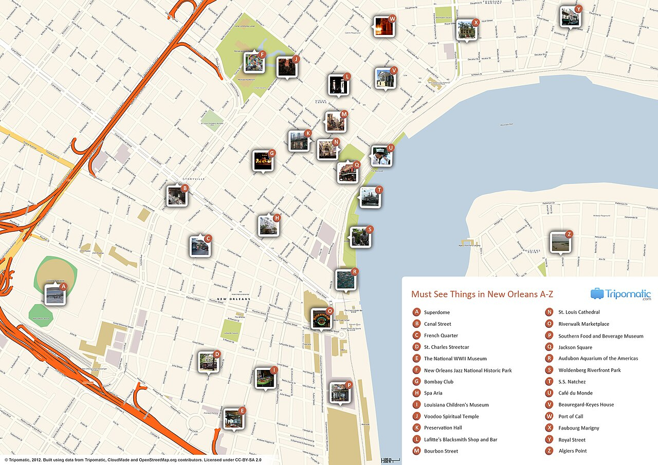 File:new Orleans Printable Tourist Attractions Map - Wikimedia intended for Printable New Orleans Tourist Map