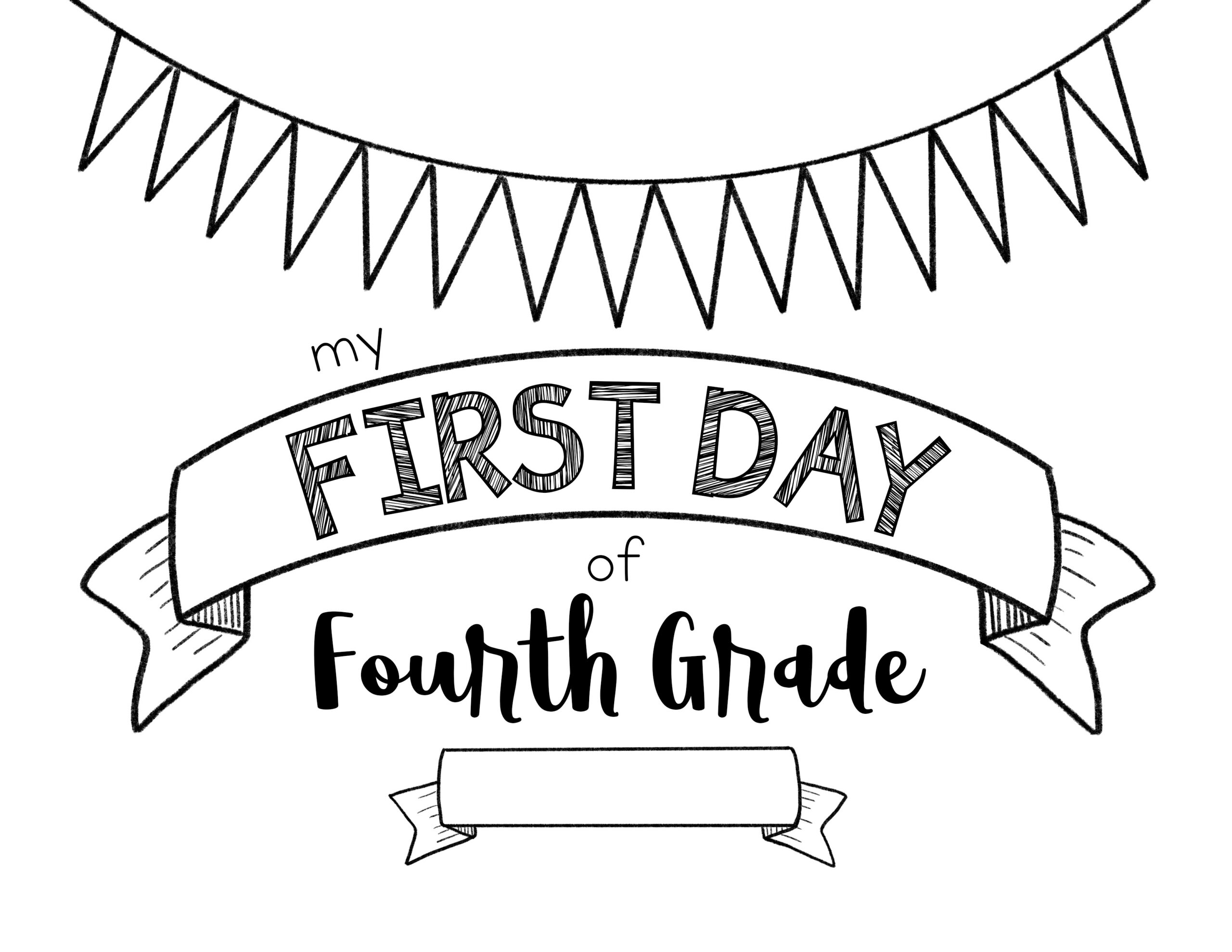 First Day Of 4Th Grade - Meganhstudio in First Day Of 4Th Grade Printable