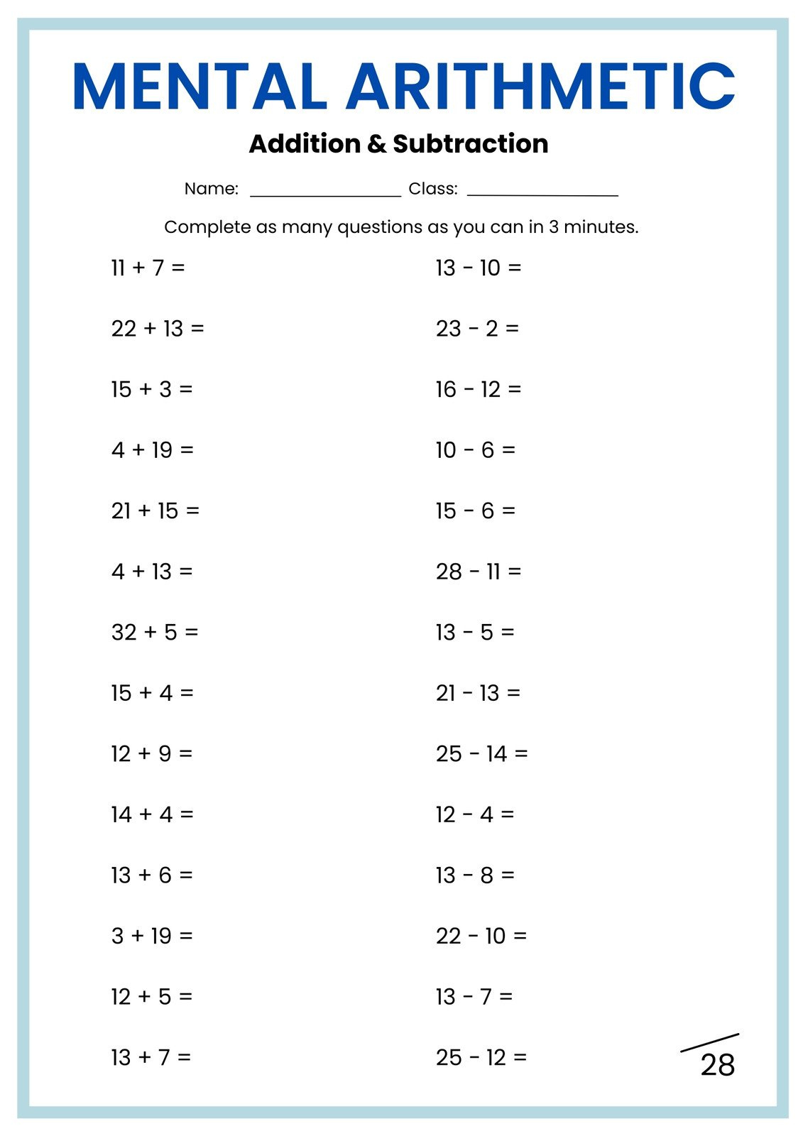 Free 3Rd Grade Math Worksheets To Customize | Canva intended for Printable Worksheets For 3rd Graders