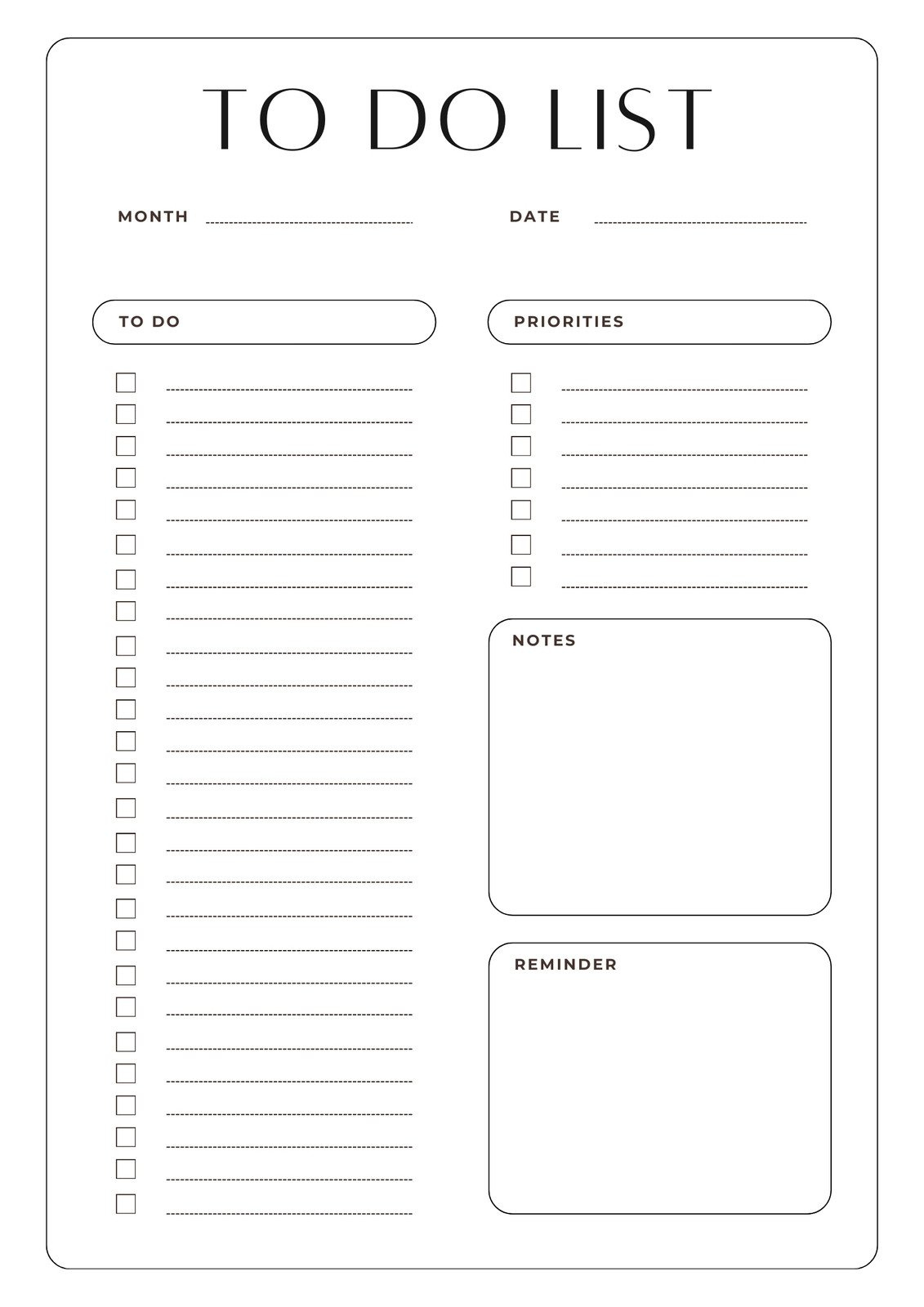 Free And Customizable To Do List Templates with regard to To Do List Template Printable Free