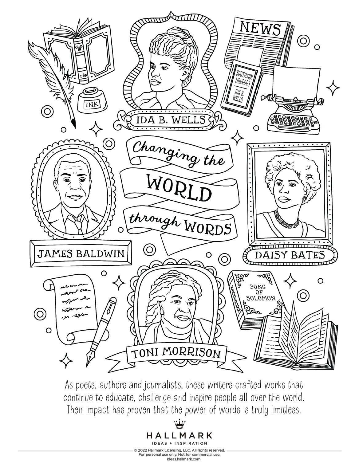 Free Black History Month Coloring Pages To Celebrate With The in African American Black History Month Printable Activities