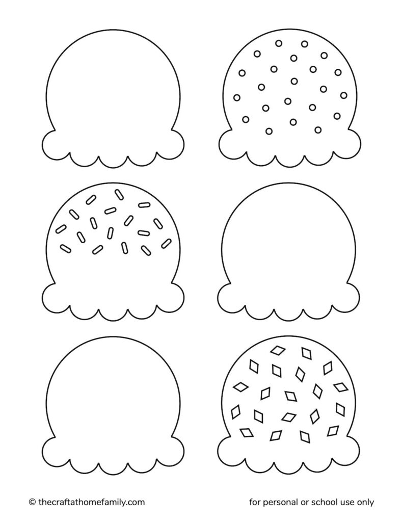 Free &amp;quot;Build An Ice Cream Cone&amp;quot; Printable - The Craft-At-Home Family for Ice Cream Scoop Printable Template