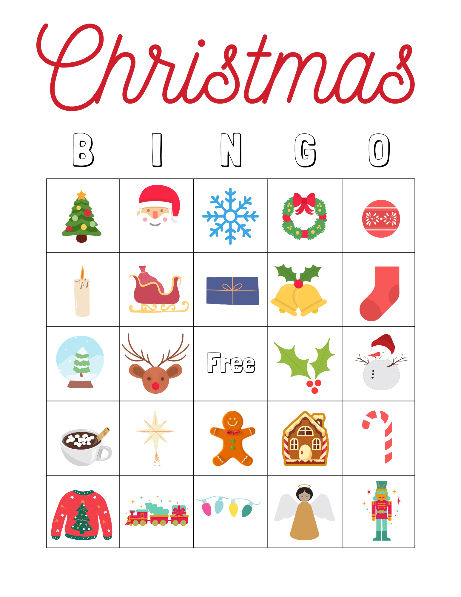 Free Christmas Bingo For Kids - Arinsolangeathome pertaining to Free Printable Christmas Bingo Printable