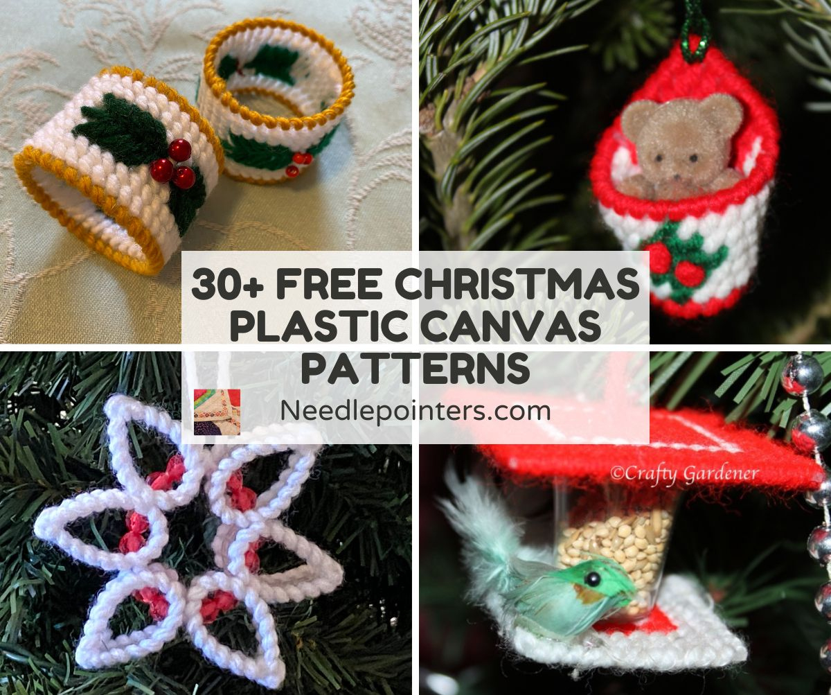 Free Christmas Plastic Canvas Patterns | Needlepointers inside Free Printable Christmas Plastic Canvas Patterns