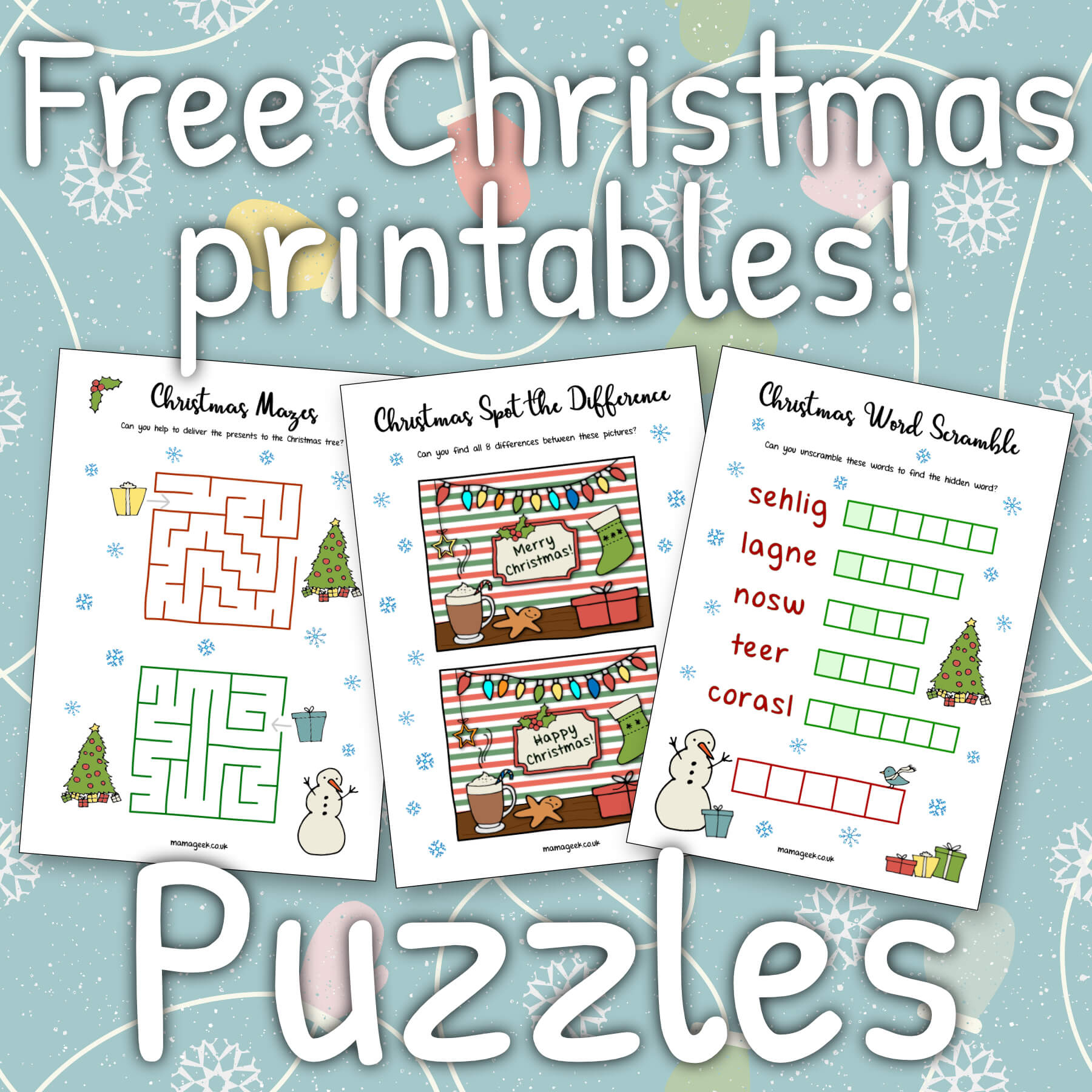 Free Christmas Printables – Puzzles | Mama Geek pertaining to Free Christmas Puzzle Games Printable