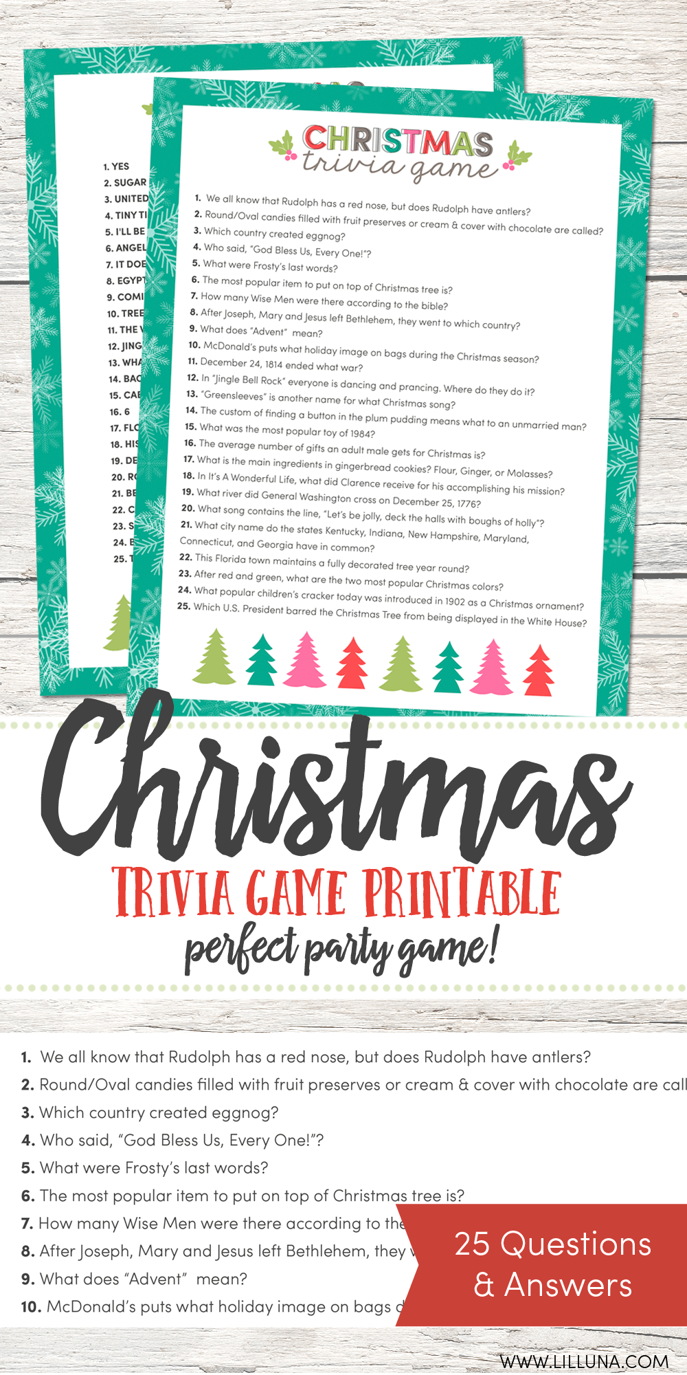 Free Christmas Trivia Printables {Games For The Family!} | Lil' Luna intended for Free Printable Christmas Trivia Games