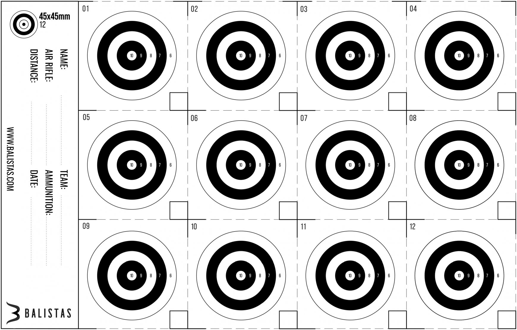 Free Downloadable Targets - For An Air Rifle, Pistol And Pcp Rifle within Printable Targets For Air Rifles