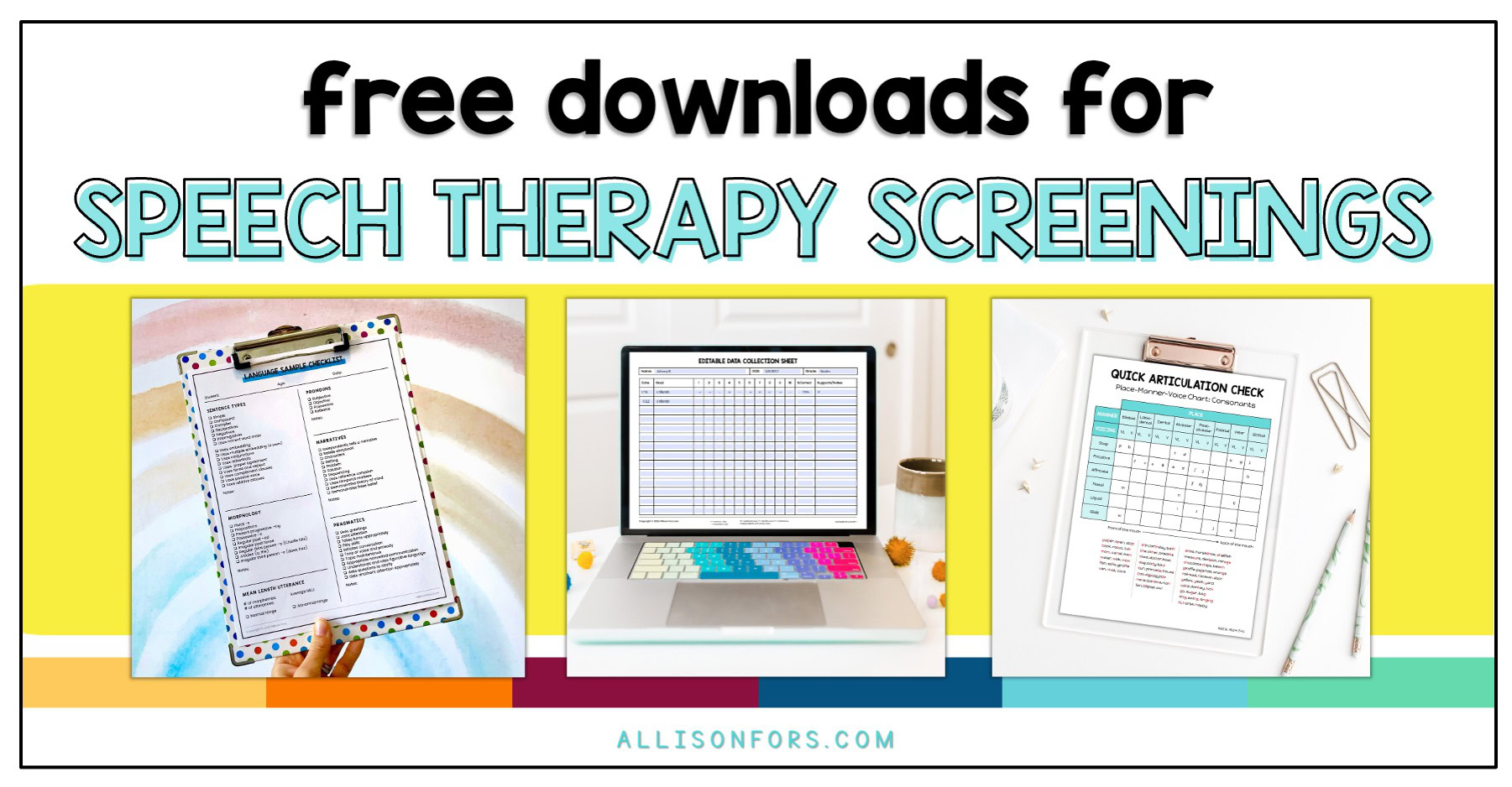 Free Downloads To Make Speech Therapy Screenings Easier | Allison with regard to Printable Speech Language Screener Free