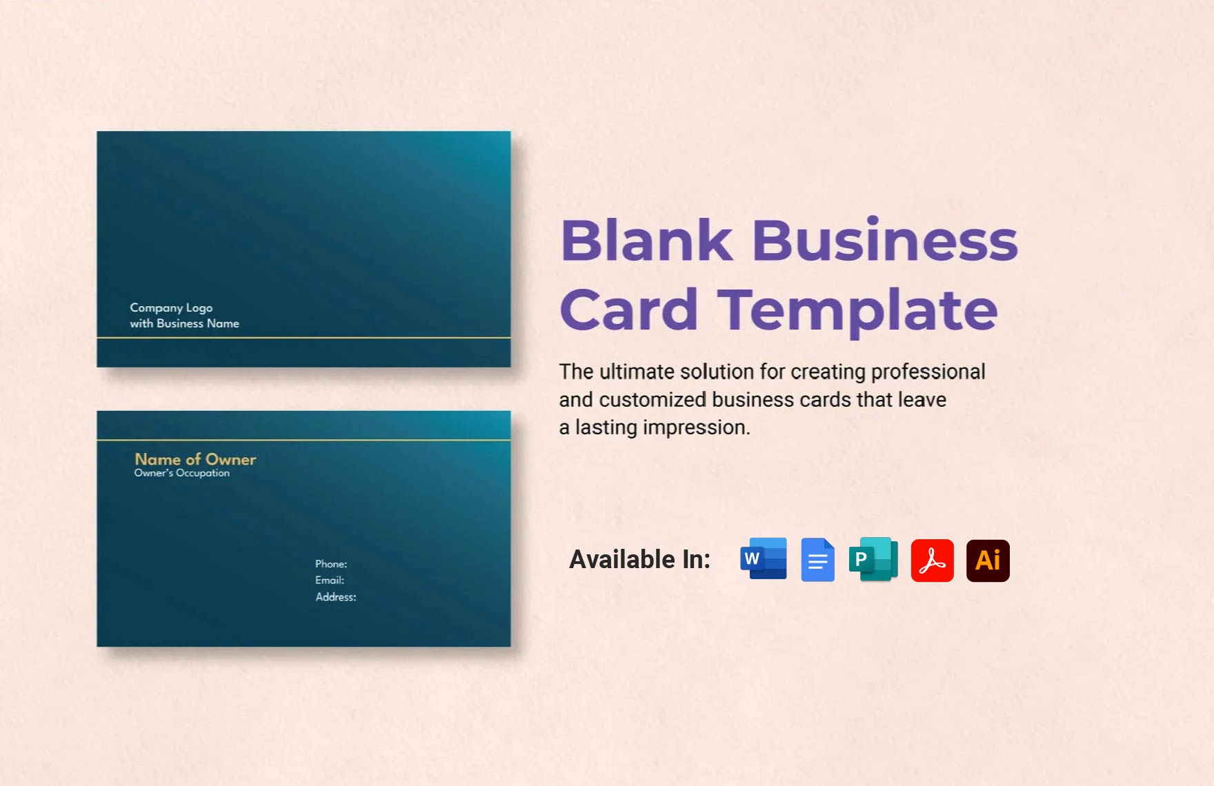 Free Editable Business Card Templates In Google Docs To Download with regard to Free Printable Blank Business Card Template