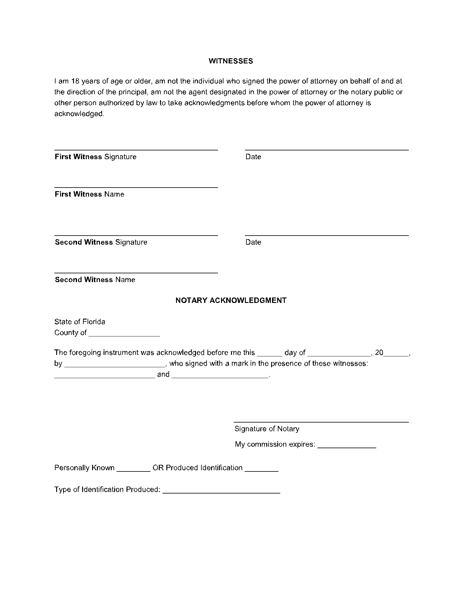 Free Florida Durable Power Of Attorney Form (Pdf) | Cocosign within Free Printable Durable Power Of Attorney Form Florida