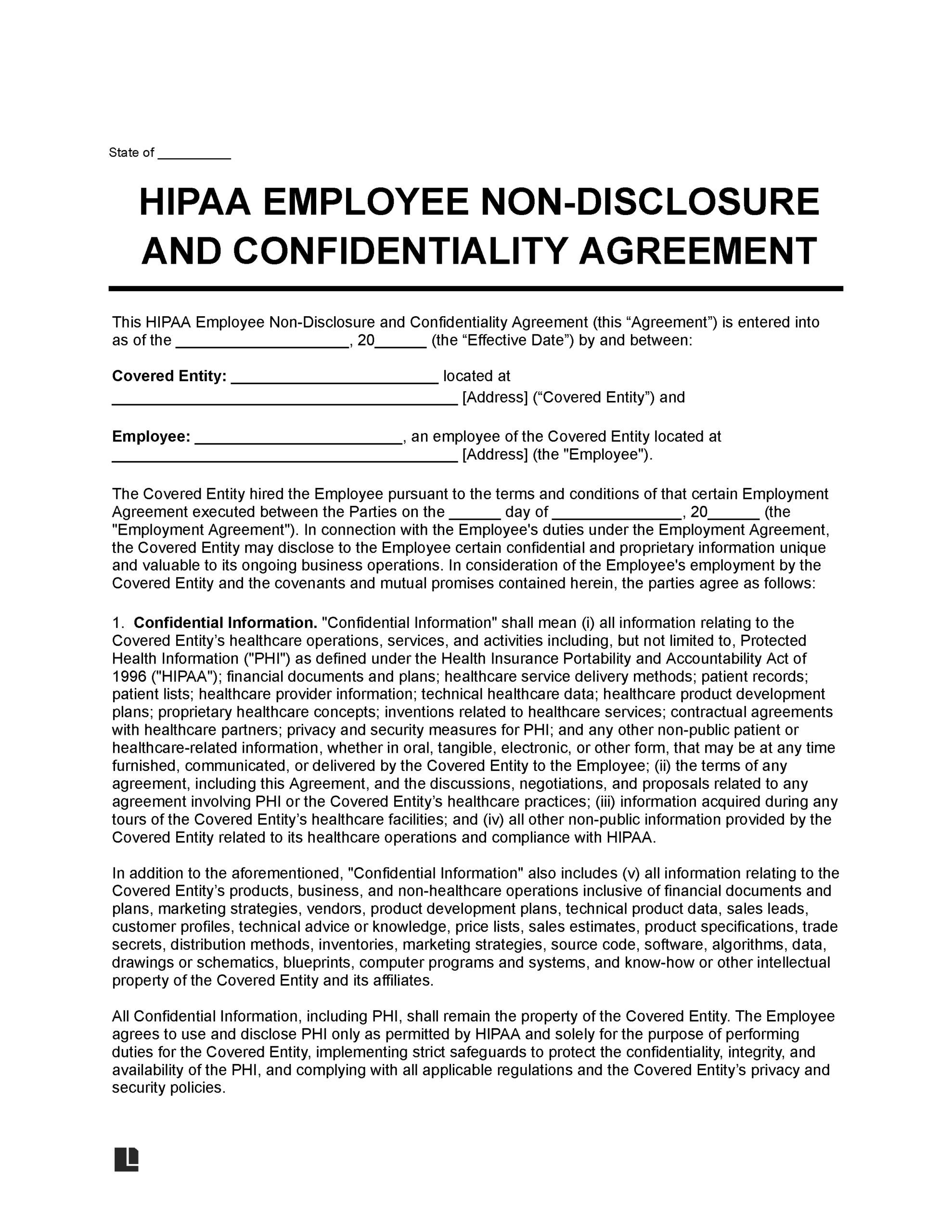 Free Hipaa Employee Confidentiality Agreement Template | Pdf &amp;amp; Word in Printable Hipaa Compliance Form For Employees