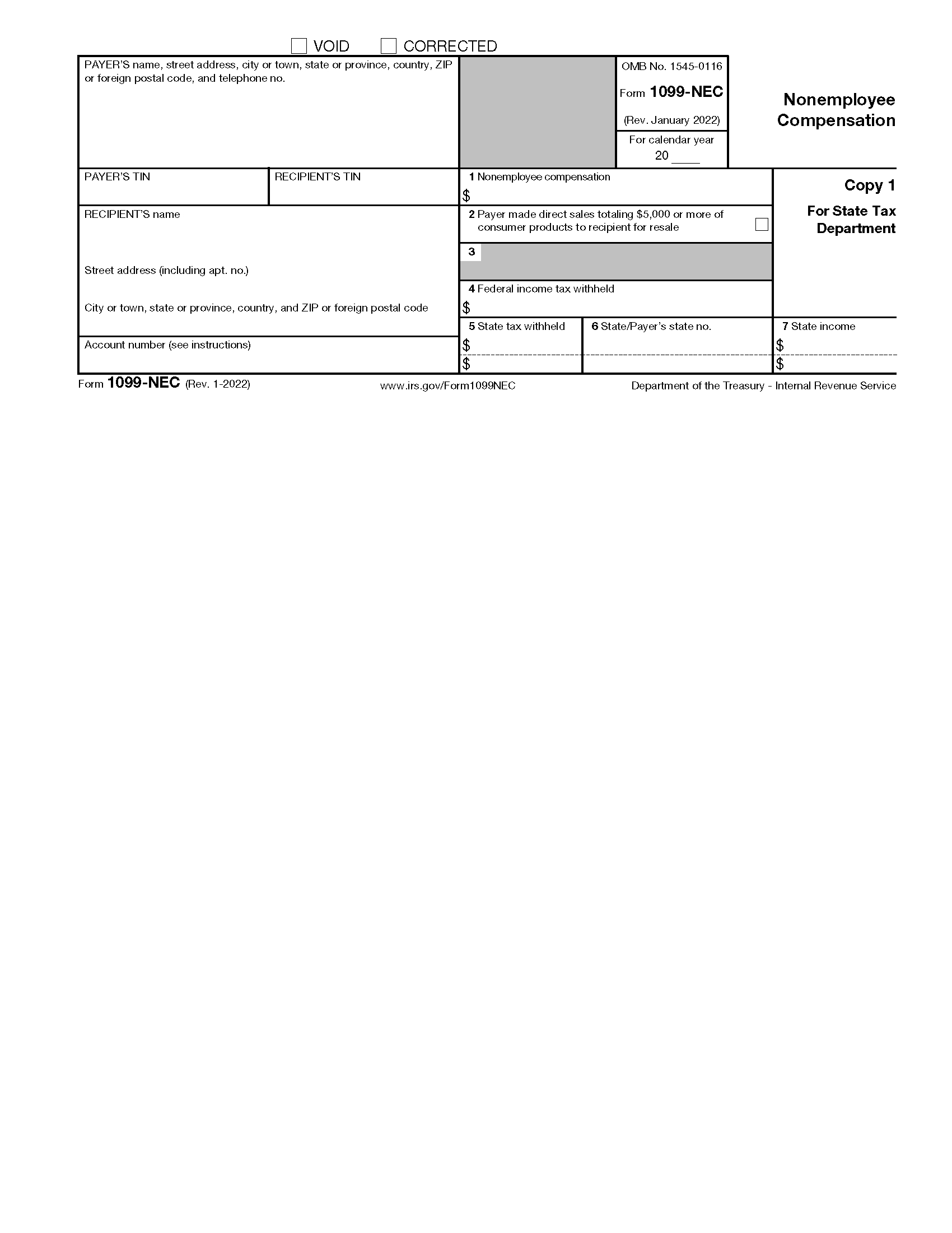 Free Irs 1099 Form - Pdf – Eforms for Free 1099 Misc Printable Form