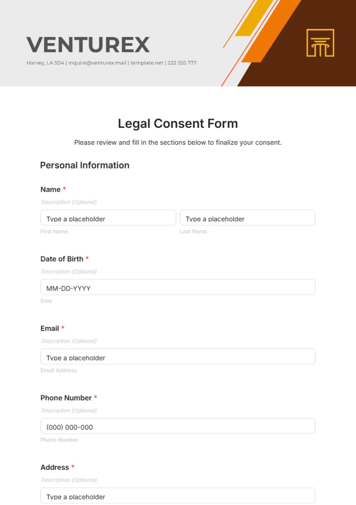 Free Legal Consent Form Template To Edit Online within Free Legal Forms Online Printable