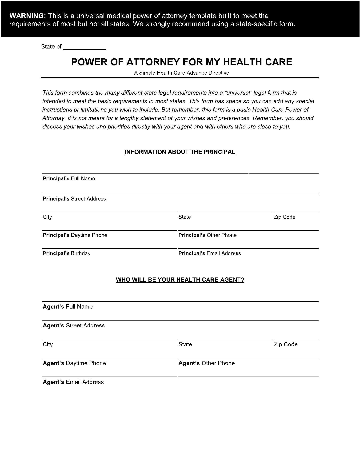 Free Medical Power Of Attorney Forms (Pdf) | Cocosign pertaining to Medical Power of Attorney Form Free Printable