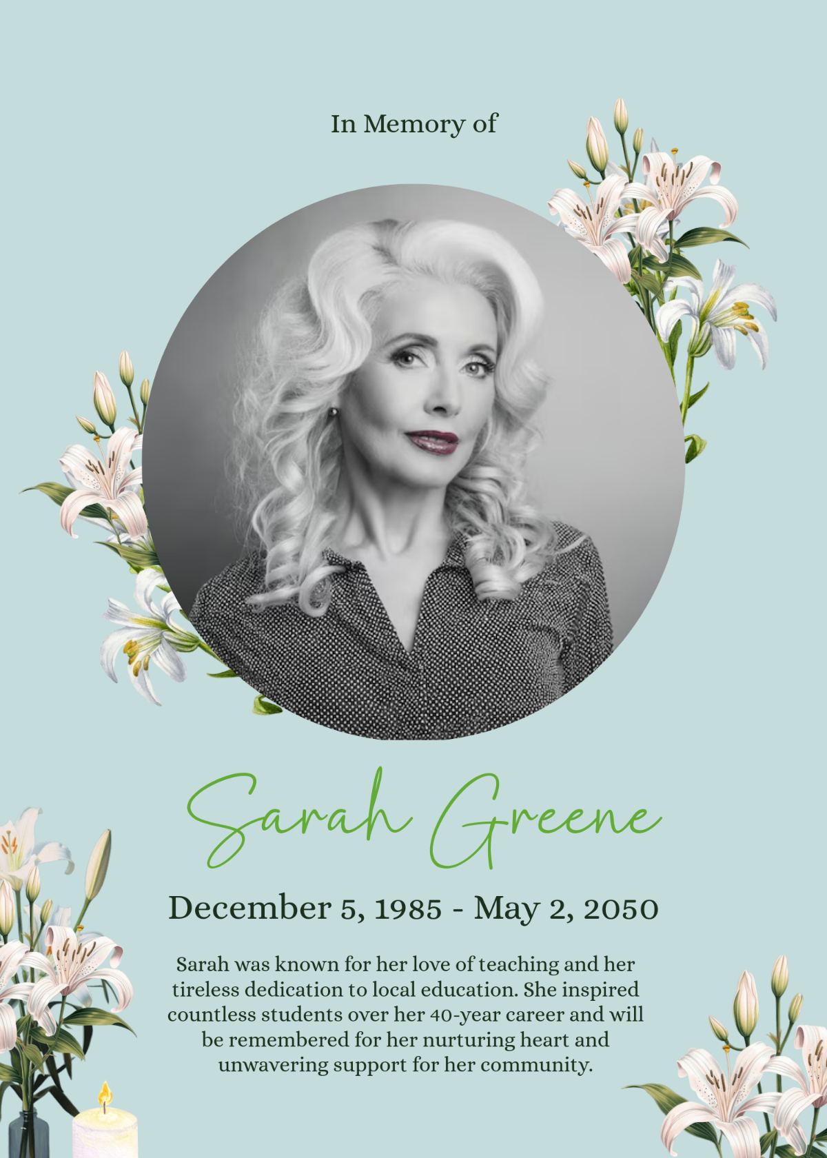 Free Obituary Templates, Editable And Printable throughout Printable Free Editable Obituary Template