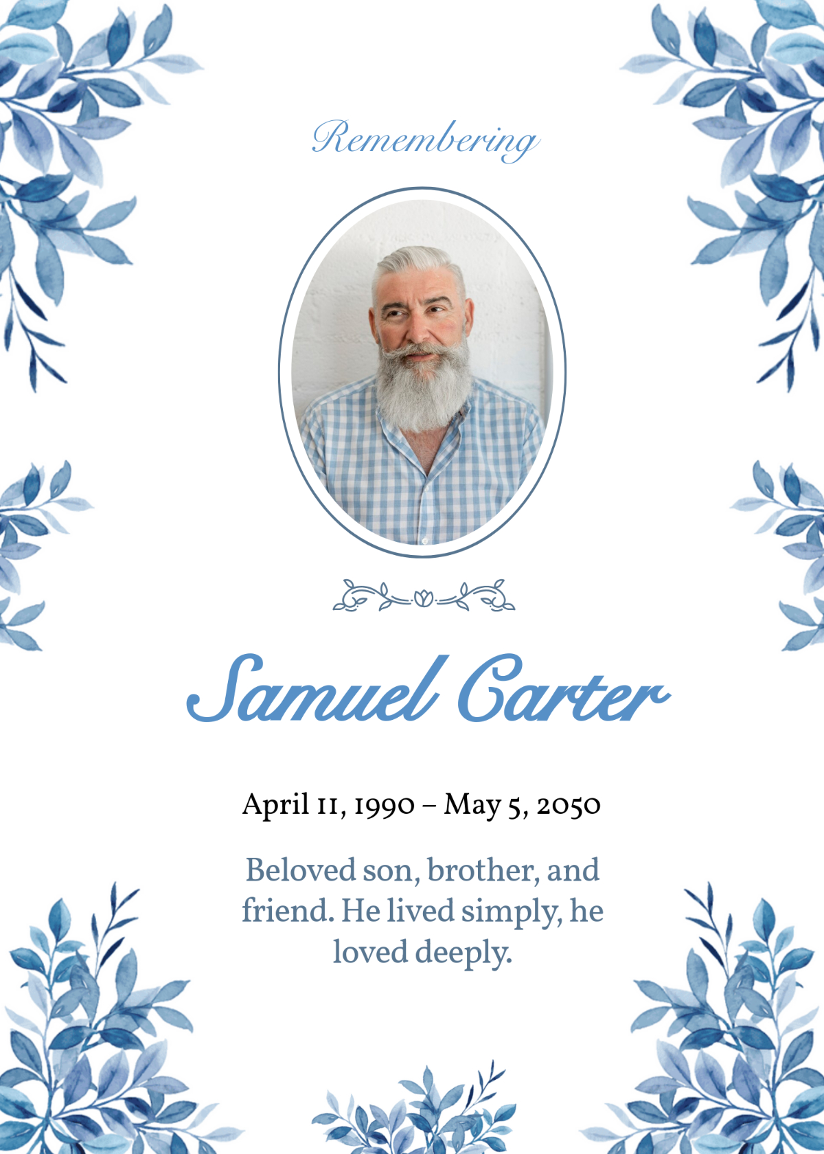 Free Obituary Templates, Editable And Printable throughout Printable Free Editable Obituary Template