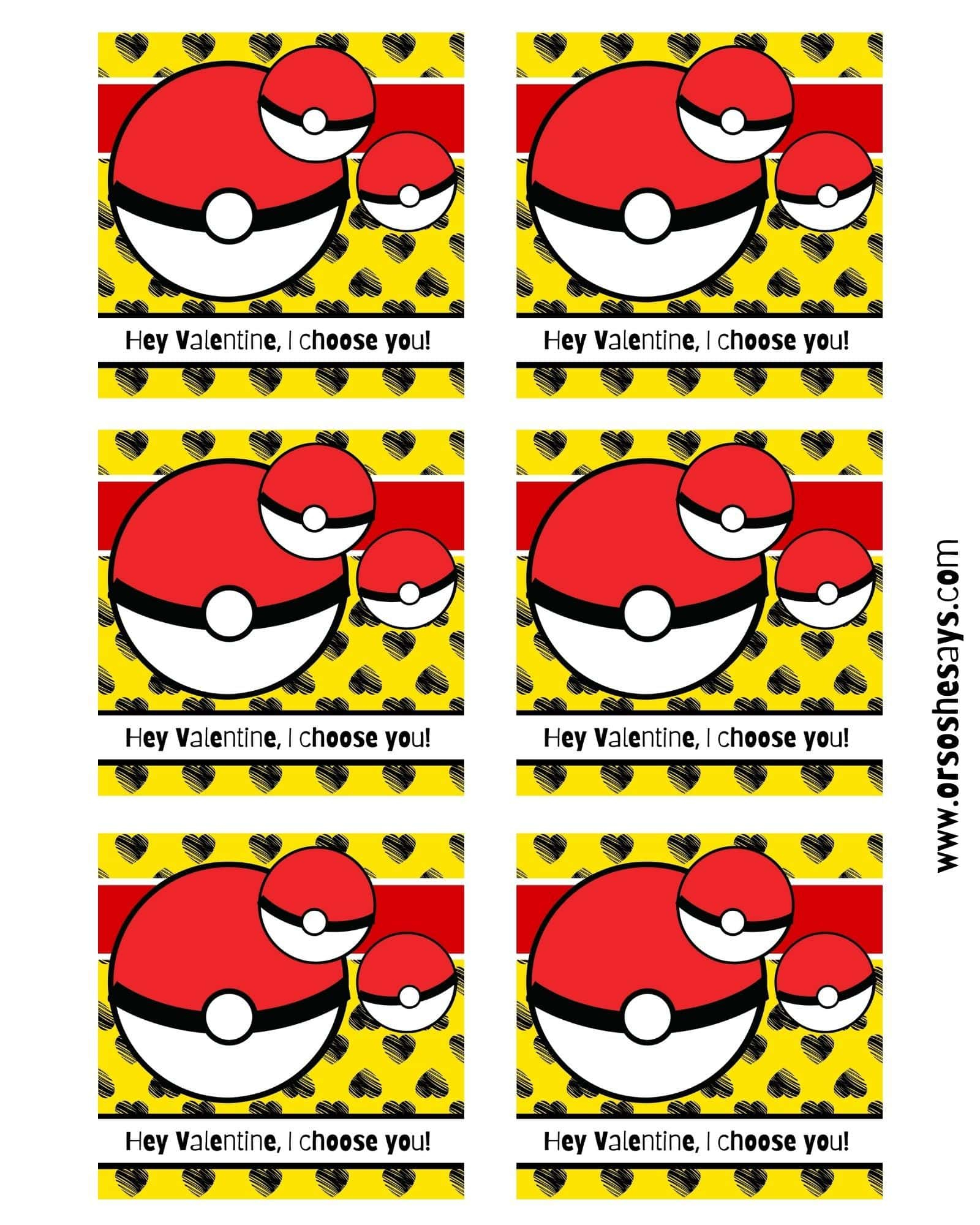 Free Pokemon Valentine Printable For Kids ~ Plus Treat Ideas! - Or regarding Printable Pokemon Valentines Day Cards