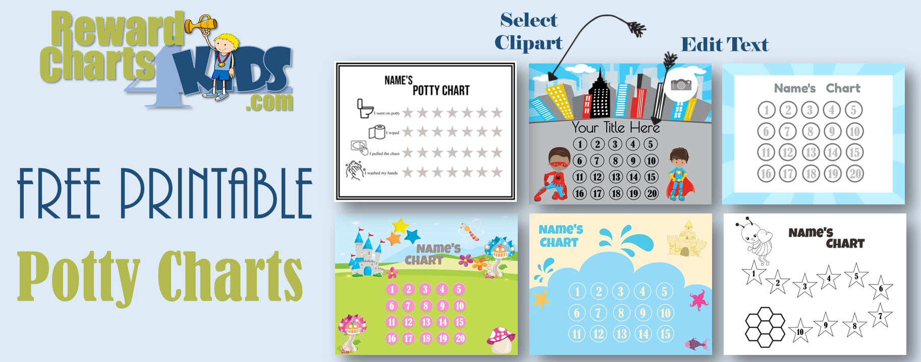 Free Potty Training Chart | Customize Online & Print At Home in Potty Train Chart Free Printable