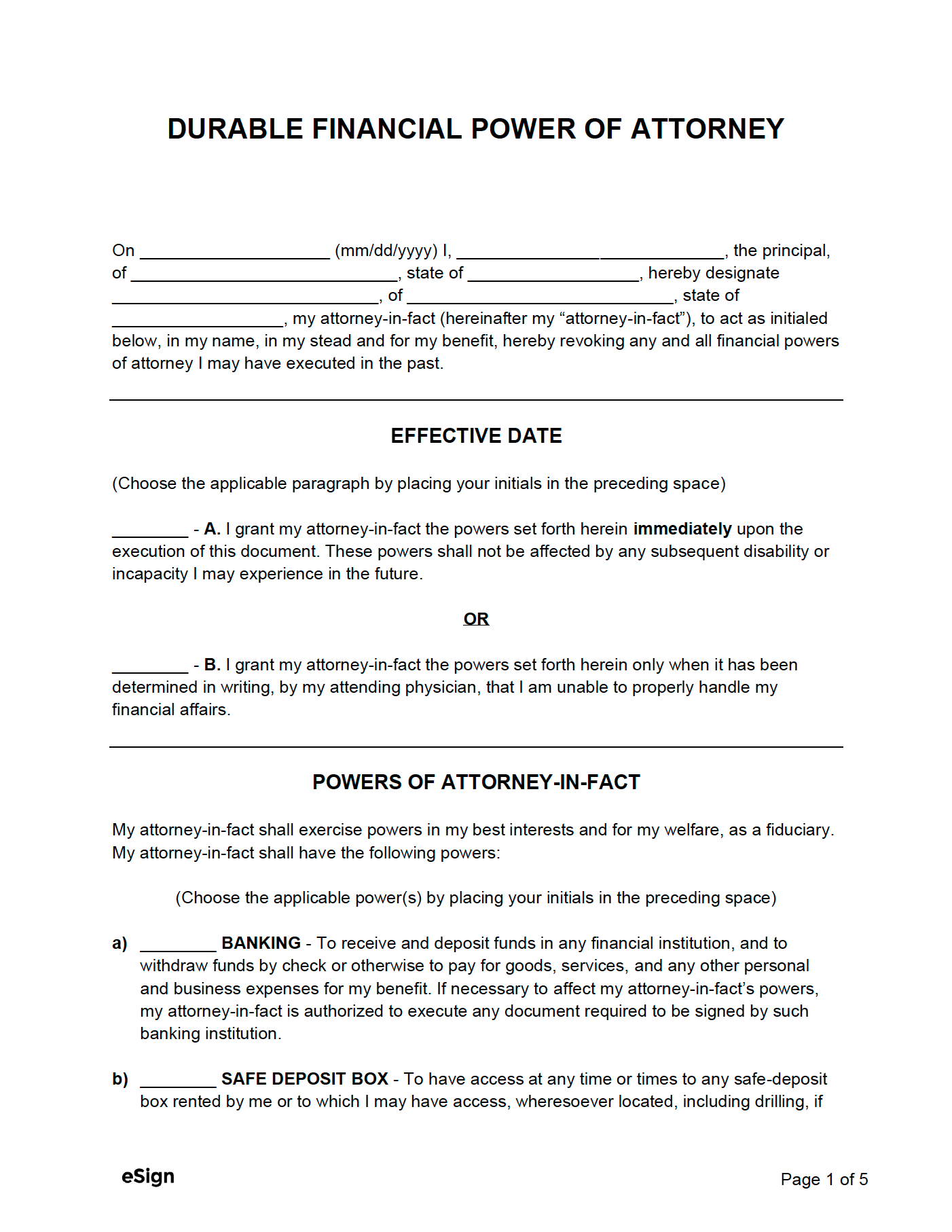 Free Power Of Attorney Forms (12) | Pdf | Word pertaining to Printable Wills and Power of Attorney Forms