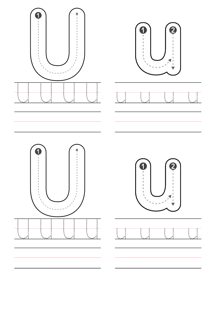 Free Preschool Letter U Worksheets Printable Pdf pertaining to Free Printable Letter U Worksheets For Preschool