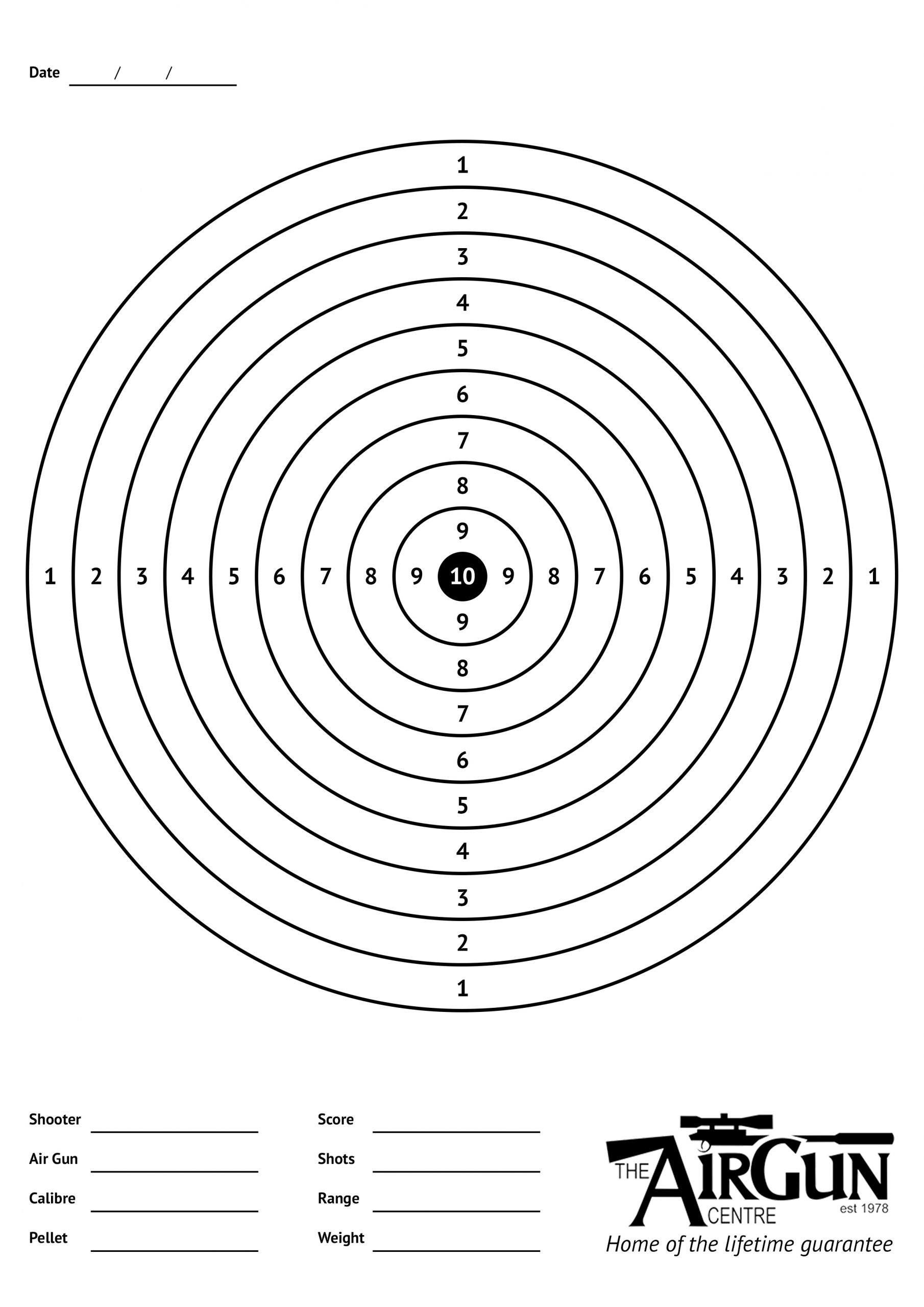 Free Printable Air Rifle Targets (A4, 17Cm &Amp; 14Cm) - The with regard to Printable Targets For Air Rifles