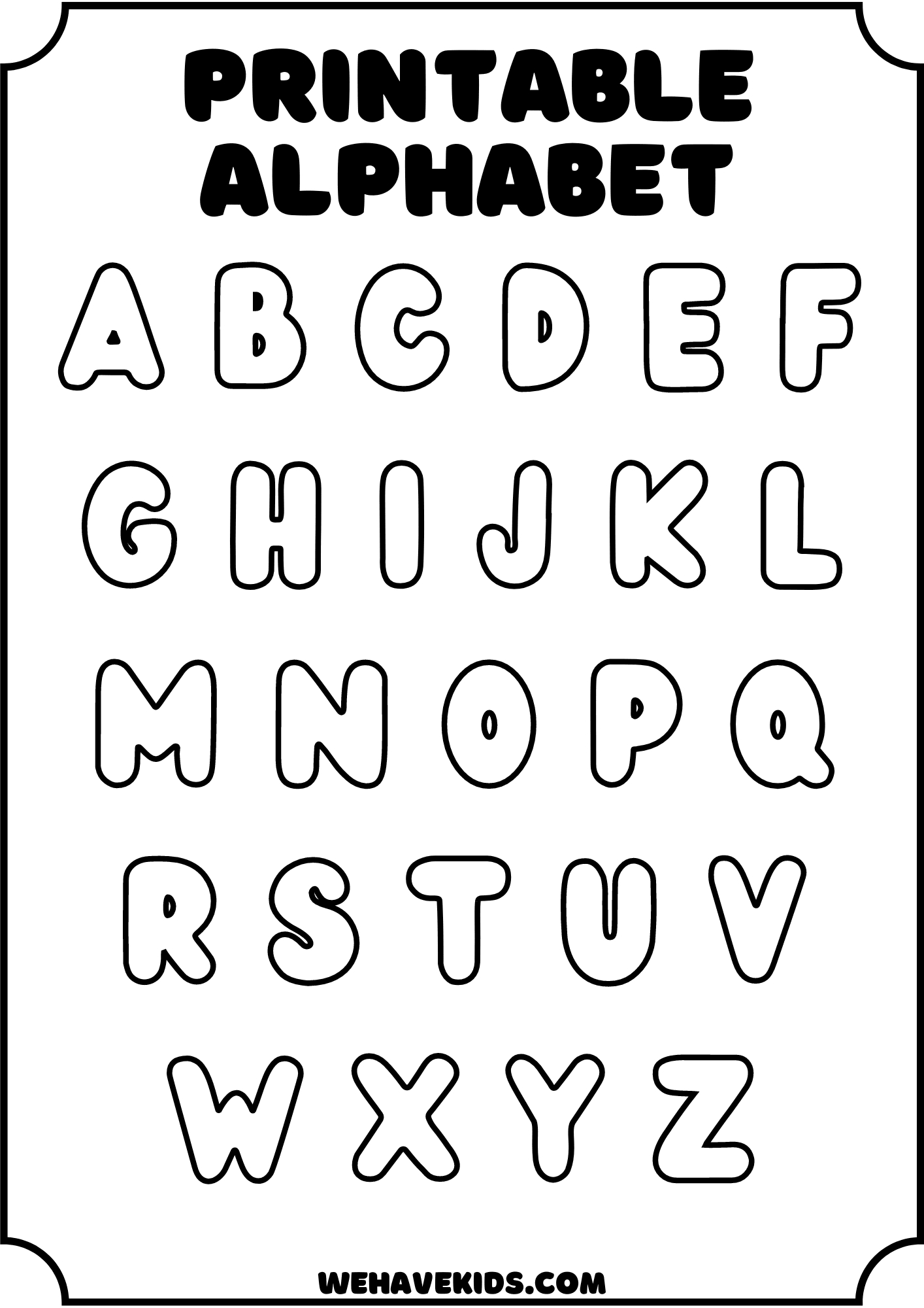 Free Printable Alphabet Stencils For Kids: Crafts, Decor, And More intended for Free Printable Bubble Letter Stencils