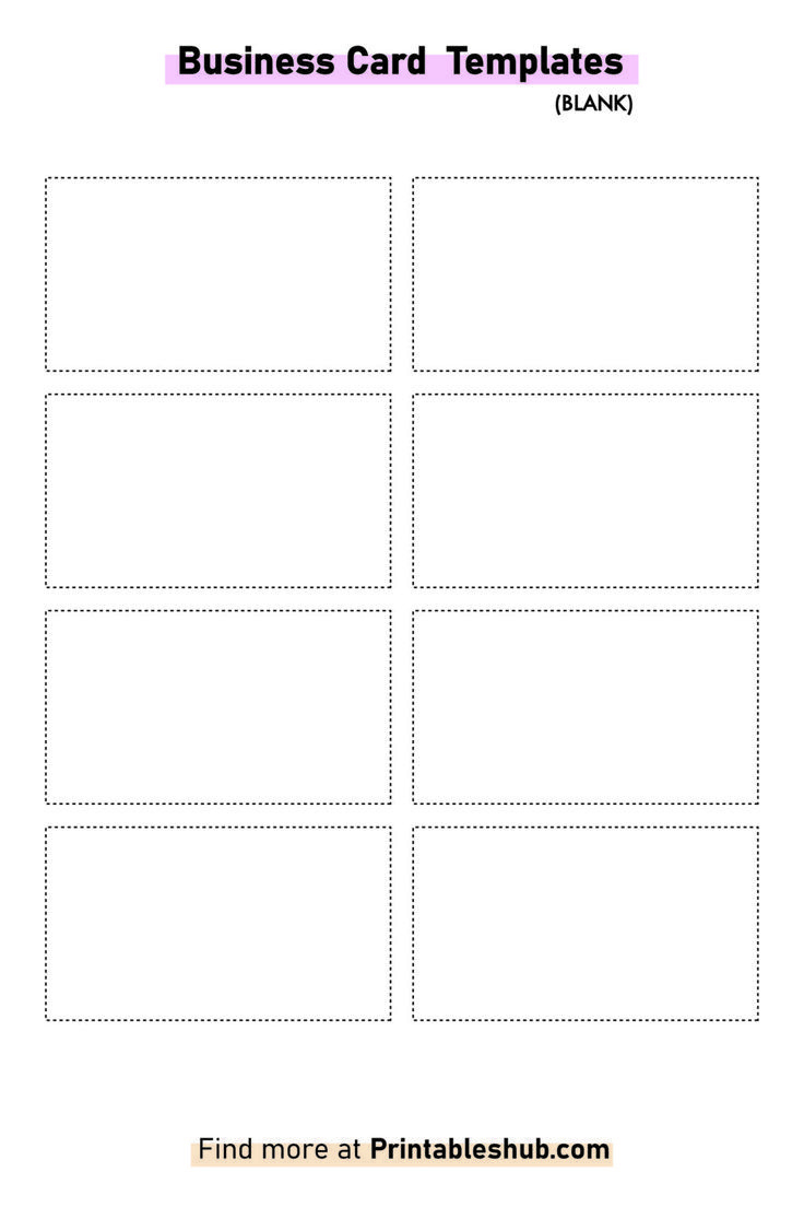 Free Printable Blank Business Card Template [Pdf Included] with regard to Printable Business Card Template Free