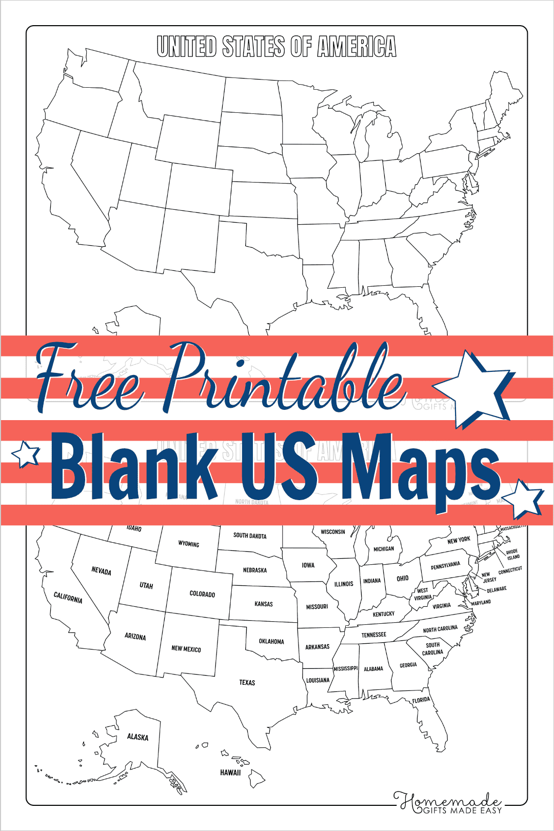 Free Printable Blank Us Map (Pdf Download) intended for United States Map Free Printable