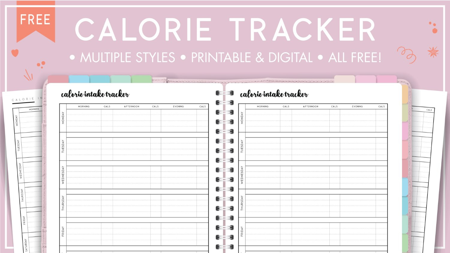 Free Printable Calorie Tracker - World Of Printables intended for Free Printable Calorie Counter Sheet
