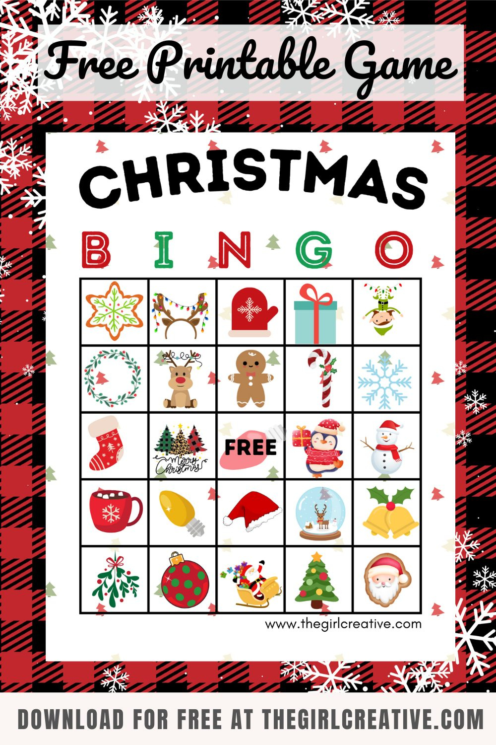 Free Printable Christmas Bingo Cards - The Girl Creative inside Free Printable Christmas Bingo Printable