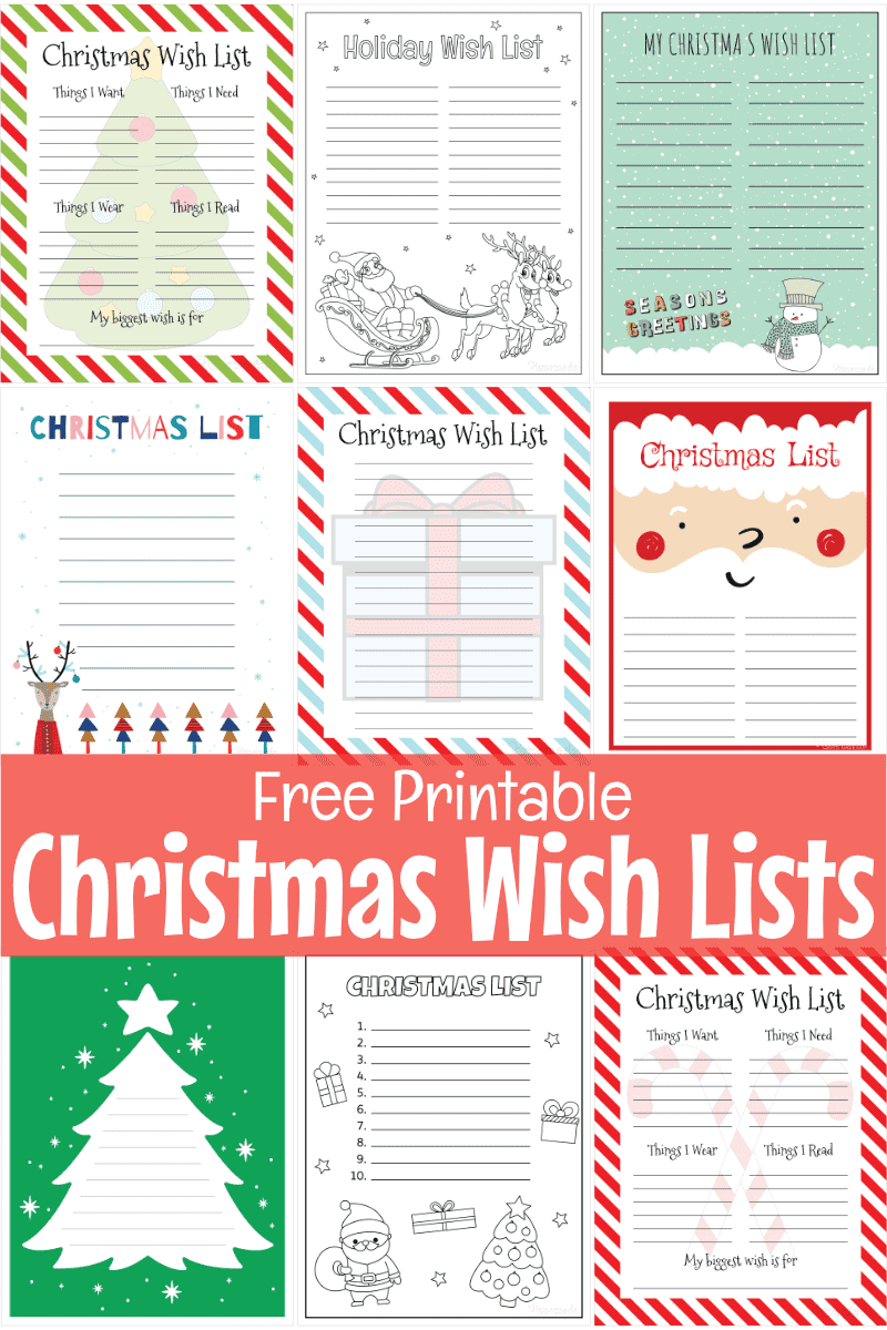 Free Printable Christmas Wish List Templates pertaining to Christmas Shopping List Printable Free