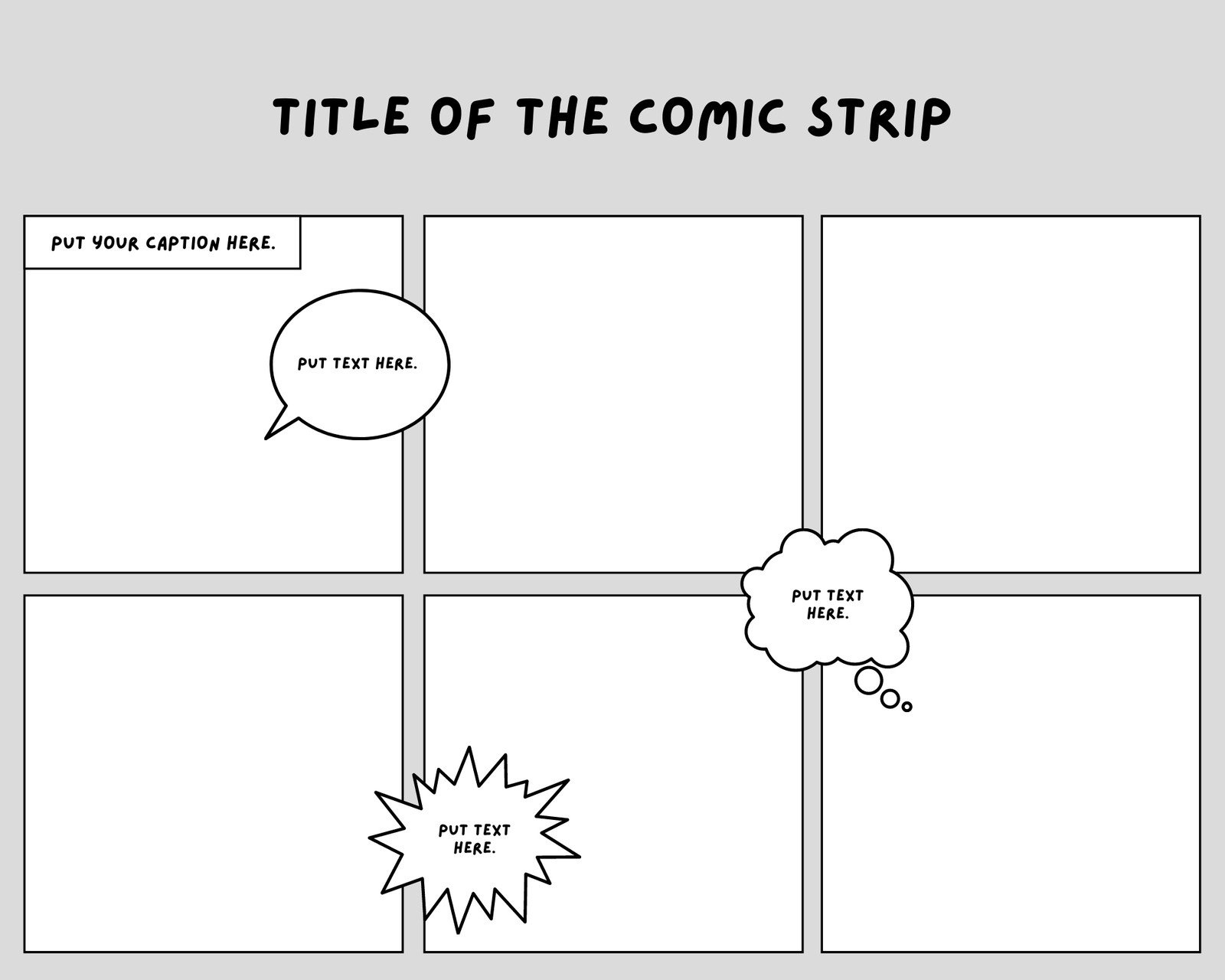 Free Printable Comic Strip Templates You Can Customize | Canva intended for Free Printable Comic Book Templates