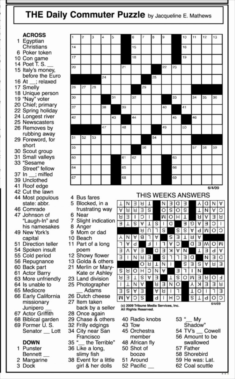 Free Printable Crosswords - Printable Bingo Cards with regard to Free Printable Daily Crossword Puzzle