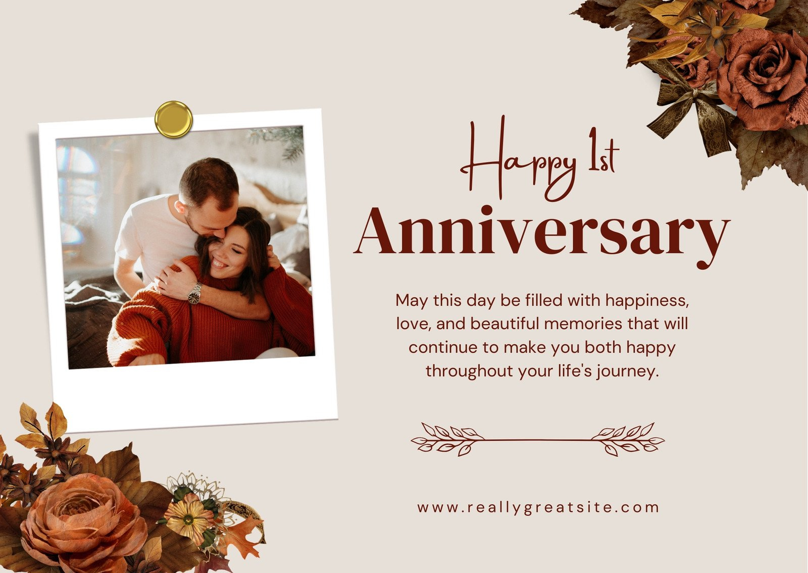 Free, Printable, Customizable Anniversary Card Templates | Canva pertaining to 1 Year Anniversary Card Printable