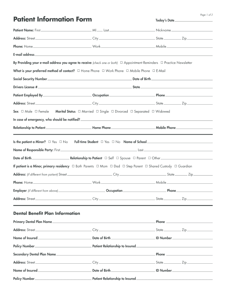 Free Printable Dental Forms: Fill Out & Sign Online | Dochub with regard to Free Printable New Patient Dental Forms