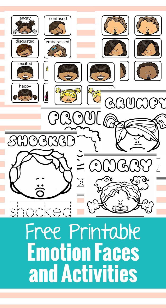 Free Printable Emotion Faces And Activities - Natural Beach Living with Free Printable Emotion Faces For Preschool