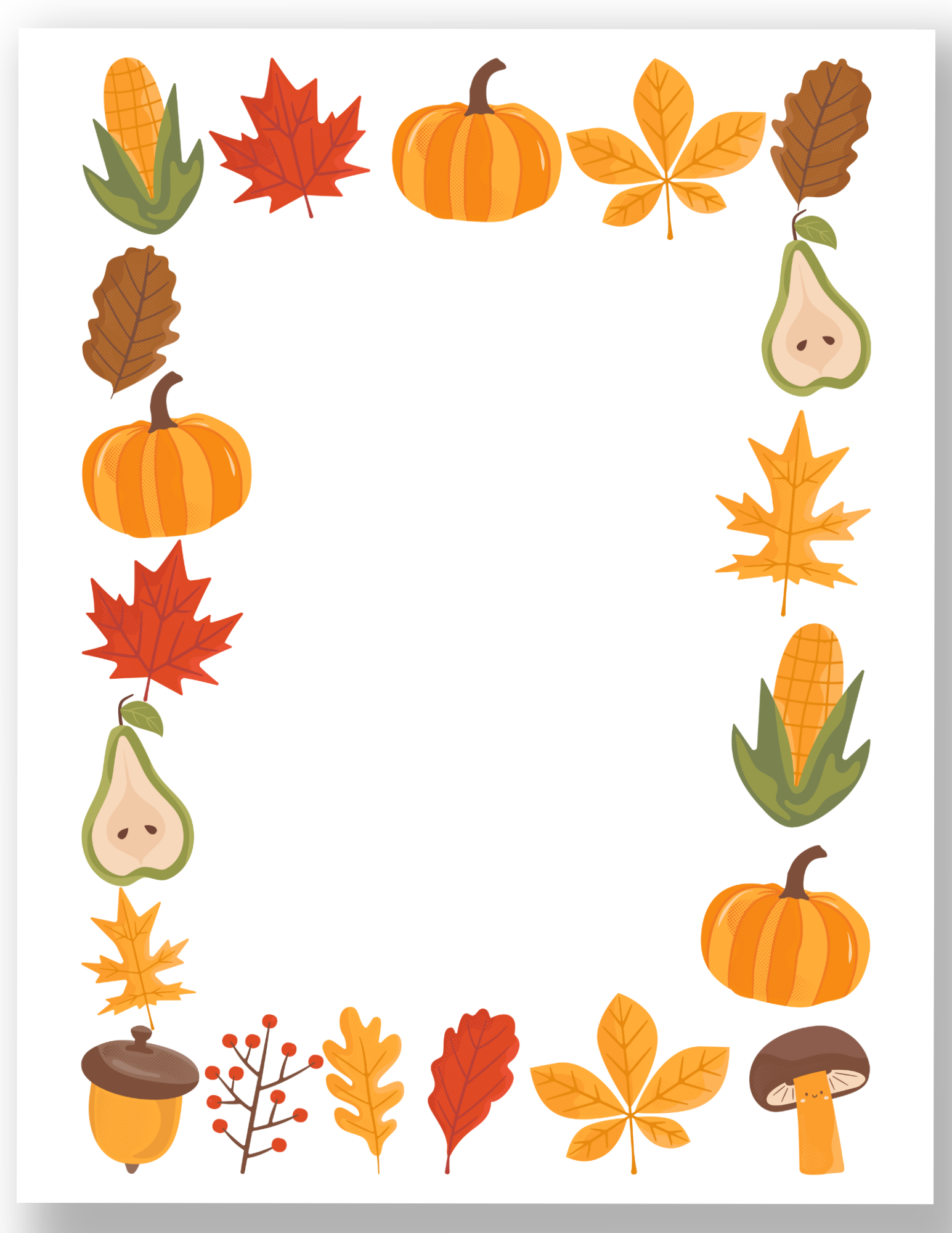 Free Printable Fall Page Borders — Gathering Beauty for Free Printable Fall Clip Art