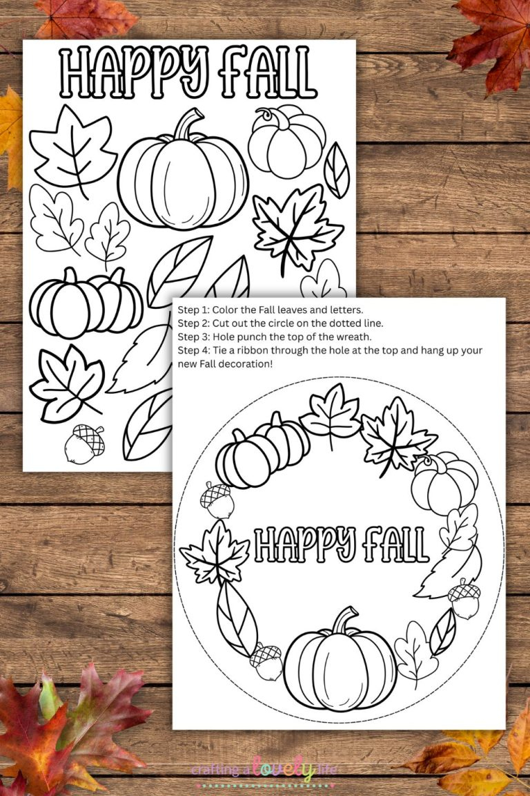 Free Printable Fall Wreath Craft For Kids for Free Printable Fall Craft Templates