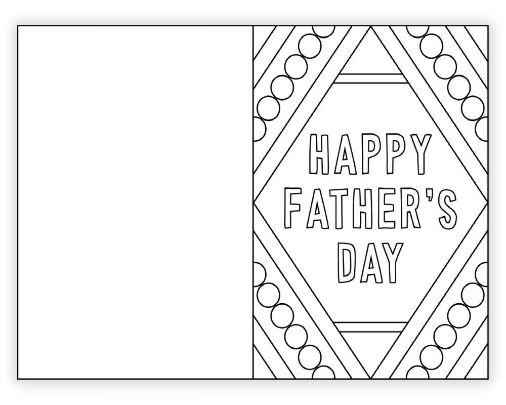Free Printable Father'S Day Card To Color - The Craft-At-Home Family regarding Free Printable Fathers Day Cards