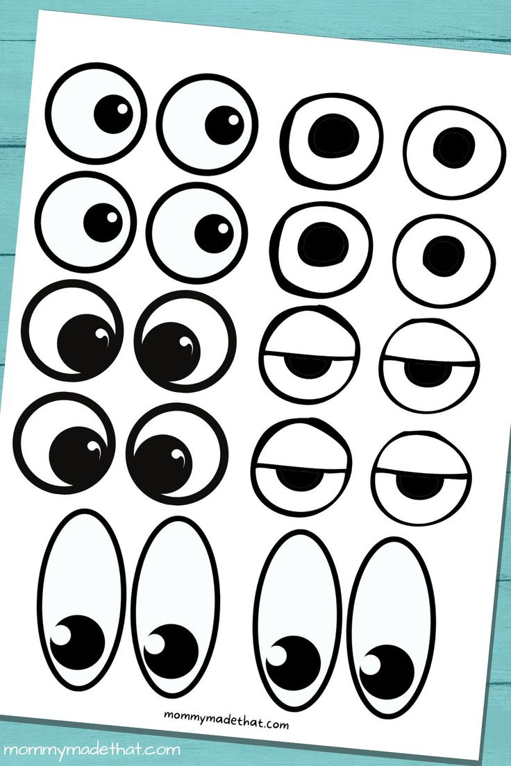 Free Printable Googly Eyes (Tons Of Sizes!) throughout Free Printable Eyes For Crafts