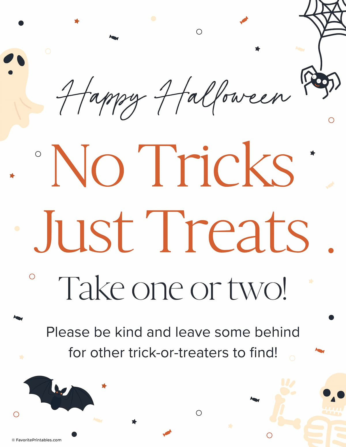 Free Printable Halloween Candy Bowl Sign - Favorite Printables with Free Printable Halloween Candy Signs
